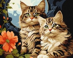 Картина за номерами "Чарівні котики" Ідейка полотно на підрамнику 30x40см KHO6574 в інтернет-магазині "Я - Picasso"