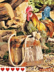 Картини за номерами "Півник біля води" Барви полотно на підрамнику 40x50 см 0043Т1 в інтернет-магазині "Я - Picasso"
