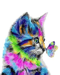 Картина за номерами "Котик в фарбі" BrushMe полотно на підрамнику 40 * 50см GX28359 в інтернет-магазині "Я - Picasso"