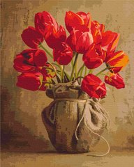 Картина по номерам "Букет домашних тюльпанов" BrushMe холст на подрамнике 40x50см BS52656 в интернет-магазине "Я - Picasso"