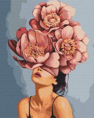 Картина по номерам "Девушка в цветущем пионе" BrushMe холст на подрамнике 40х50см BS51368 в интернет-магазине "Я - Picasso"