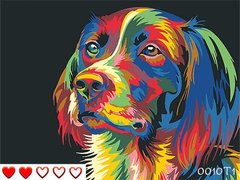Картини за номерами "Строкатий пес" Барви полотно на підрамнику 40x50 см 0010Т1 в інтернет-магазині "Я - Picasso"