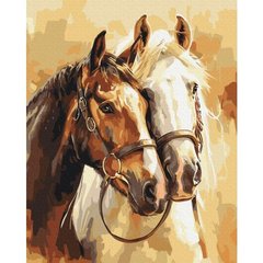Картина за номерами "Благородні коні" BrushMe полотно на підрамнику 40x50см BS54019 в інтернет-магазині "Я - Picasso"
