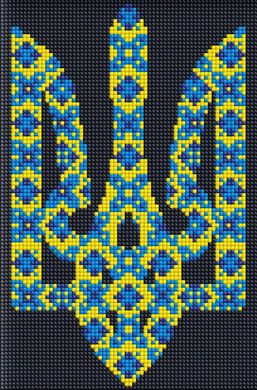Алмазна мозаїка "Символ України з голограмними стразами (AB) ©Mariia Davydova" Ідейка 20x20см AMC7689 в інтернет-магазині "Я - Picasso"