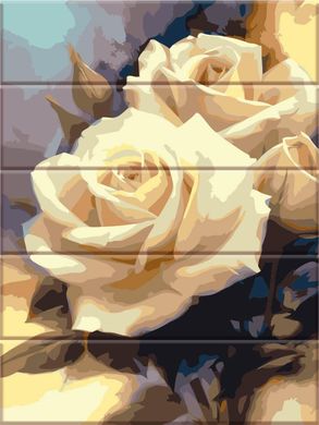 Картина по номерам на дереве - Пастельные розы 30x40 см в интернет-магазине "Я - Picasso"