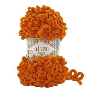 Пряжа Alize Puffy Fine/Алізе Пуффі Файн, куркума 234