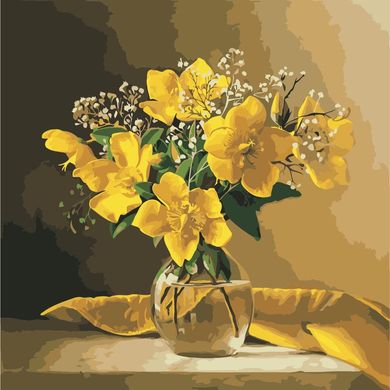 Картина по номерам - Ярко-жёлтые цветы 40x40 в интернет-магазине "Я - Picasso"