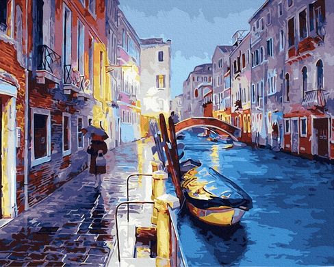 Картина за номерами "Вечірній канал у Венеції" BrushMe полотно на підрамнику 40x50см GX34267 в інтернет-магазині "Я - Picasso"
