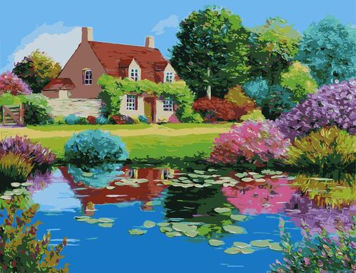 Картина по номерам "Живописное озеро " ArtStory в подарочной коробке 50x65см AS1102 в интернет-магазине "Я - Picasso"