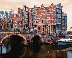 Картина по номерам "Очаровательный Амстердам" Идейка холст на подрамнике 40x50см KHO3615 в интернет-магазине "Я - Picasso"