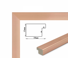 Багетная рамка (розовое золото, 2 см) 40х50 в интернет-магазине "Я - Picasso"