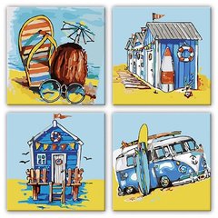 Набор для росписи по номерам полиптих - Летние приключения в интернет-магазине "Я - Picasso"