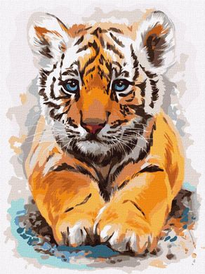 Картина за номерами "Маленьке тигреня" Ідейка полотно на підрамнику 30х40см KHO4233 в інтернет-магазині "Я - Picasso"