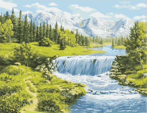 Картина по номерам "Лето в горах" ArtStory подарочная упаковка 50x65 см AS0957 в интернет-магазине "Я - Picasso"