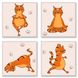 Набір для розпису по номерам полиптих "Yoga-cat" Ідейка подарункова упаковка з ручкою KNP010