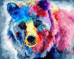 Картина за номерами "Барвистий ведмідь" BrushMe полотно на підрамнику 40х50см GX30839 в інтернет-магазині "Я - Picasso"