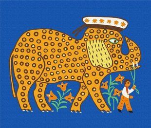 Картина за номерами "Захотів слоник бути моряком. Марія Примаченко" BrushMe полотно на підрамнику 50х60см BS53720L в інтернет-магазині "Я - Picasso"