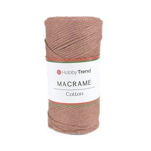 Пряжа Cotton Macrame/Котон Макраме, коричневий 1001/038, Hobby Trend