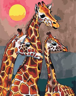 Картина по номерам - Семья жирафов 40х50 в интернет-магазине "Я - Picasso"