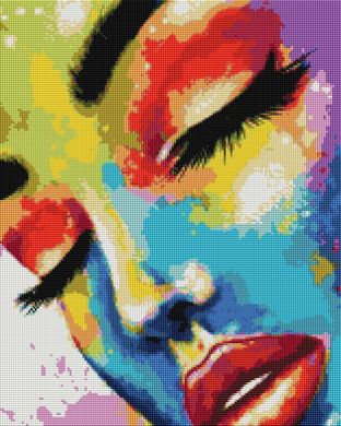 Алмазна мозаїка "Жінка у фарбах © Вікторія Чорна" BrushMe полотно на підрамнику 40x50см DBS1001 в інтернет-магазині "Я - Picasso"