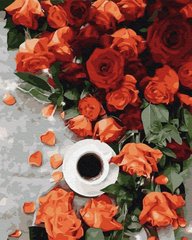 Картина за номерами "Кава з запахом троянд" BrushMe полотно на підрамнику 40x50см GX34811 в інтернет-магазині "Я - Picasso"