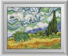 30778 Пшеница с кипарисами. Ван Гог. Dream Art. Набор алмазной живописи (квадратные, полная) в интернет-магазине "Я - Picasso"