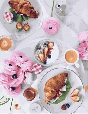 Картина за номерами "Сніданок по-французьки" BrushMe полотно на підрамнику 40x50см GX23709 в інтернет-магазині "Я - Picasso"