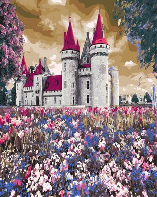 Картина по номерам - Замок в полевых цветах 40x50 в интернет-магазине "Я - Picasso"