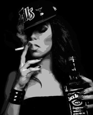 Картини за номерами "Вечірка з Jack Daniels" Artissimo полотно на підрамнику 40x50 см PN0419 в інтернет-магазині "Я - Picasso"