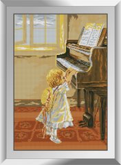 Алмазна мозаїка "Маленька піаністка" Dream Art в коробці 31498 в інтернет-магазині "Я - Picasso"