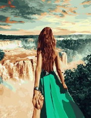 Картина за номерами "Йди за мною. Ніагарський водоспад" BrushMe полотно на підрамнику 40x50см GX21781 в інтернет-магазині "Я - Picasso"