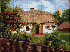 Картина по номерам на дереве - Дом в селе 30x40 см в интернет-магазине "Я - Picasso"