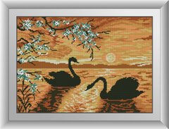 Алмазна мозаїка "Лебеді на заході" Dream Art в коробці 30733 в інтернет-магазині "Я - Picasso"