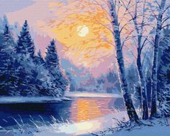 Картина за номерами "Зимовий вечір" Ідейка полотно на підрамнику 40x50см KHO2872 в інтернет-магазині "Я - Picasso"