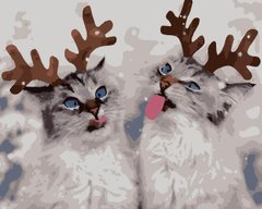 Картини за номерами "Коти пустуни " Artissimo полотно на підрамнику 40x50 см PN4301 в інтернет-магазині "Я - Picasso"