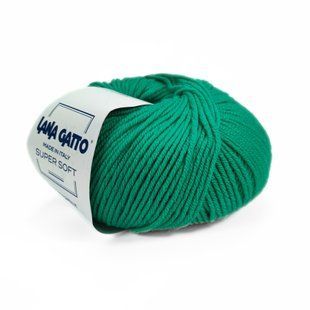 Пряжа Super Soft/Супер Софт, ярко-нефритовый 14649, Lana Gatto