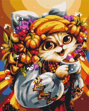 Картина по номерам "Сентябрьская киса © Марианна Пащук" BrushMe холст на подрамнике 40х50см BS53823 в интернет-магазине "Я - Picasso"