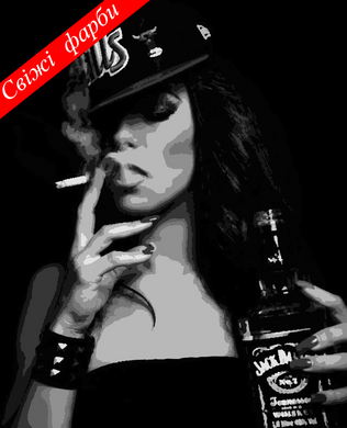 Картини за номерами "Вечірка з Jack Daniels" Artissimo полотно на підрамнику 50x60 см PNХ0419 в інтернет-магазині "Я - Picasso"