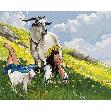 Картина по номерам "Пастушка на горе" BrushMe холст на подрамнике 40x50см GX31657 в інтернет-магазині "Я - Picasso"