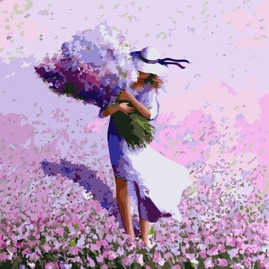 Картина за номерами "Квіткове поле" Ідейка полотно на підрамнику 40x40см КНО2660 в інтернет-магазині "Я - Picasso"
