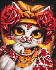 Картина за номерами "Киця троянда. Маріанна Пащук" BrushMe полотно на підрамнику 40х50см BS53351 в інтернет-магазині "Я - Picasso"