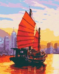 Картина по номерам "Пурпурові вітрила" холст на подрамнике 40x50 см RB-0428 в інтернет-магазині "Я - Picasso"