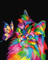Картина по номерам - Котик в красках в интернет-магазине "Я - Picasso"