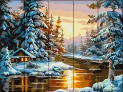 Картина по номерам на дереве - Зима 30x40 см в интернет-магазине "Я - Picasso"