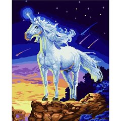 Алмазна картина-розмальовка "Єдиноріг на скелі" BrushMe 3D ефект подарункова коробка 40x50 cм GZS1106 в інтернет-магазині "Я - Picasso"