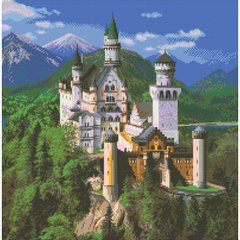 Алмазная мозаика "Замок в горах" Алмазная мозаика 60х40 DM-366 в интернет-магазине "Я - Picasso"