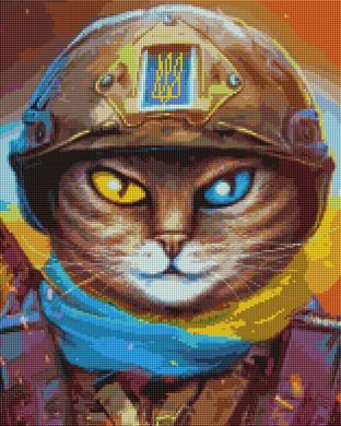 Алмазна мозаїка "Котик Захисник" BrushMe полотно на підрамнику 40x50см DBS1034 в інтернет-магазині "Я - Picasso"