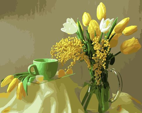Картина за номерами "Жовті тюльпани" BrushMe полотно на підрамнику 40x50см BS9245 в інтернет-магазині "Я - Picasso"