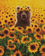 Алмазная мозаика "Солнечный медведь©Lucia Heffernan" BrushMe холст на подрамнике 40x50см DBS1200 в интернет-магазине "Я - Picasso"