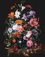 Картина за номерами "Ваза з квітами та ягодами " Ідейка полотно на підрамнику 40х50см KHO4351 в інтернет-магазині "Я - Picasso"
